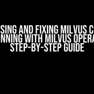 Diagnosing and Fixing Milvus Cluster not Running with Milvus Operator: A Step-by-Step Guide